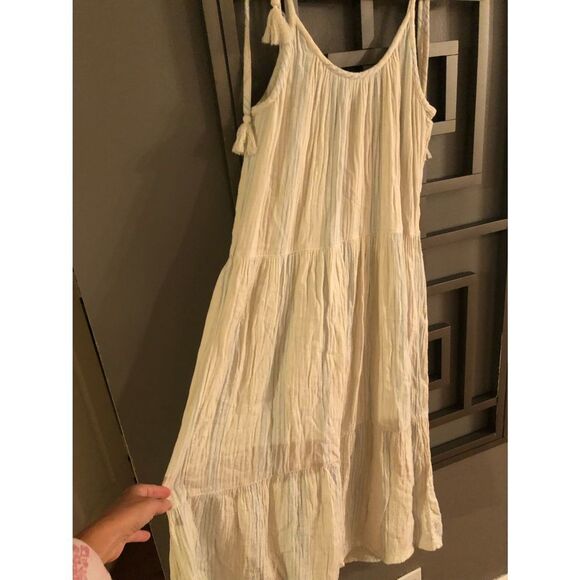 Time and Tru Bohemian style gauze dress with tassels s - Picture 4 of 7